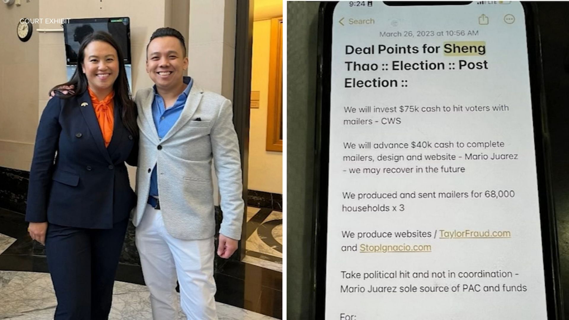 Photos, texts and videos detail alleged pay-to-play scheme in Sheng Thao trial
— ABC 7 Bay Area, Los Gatos Government news