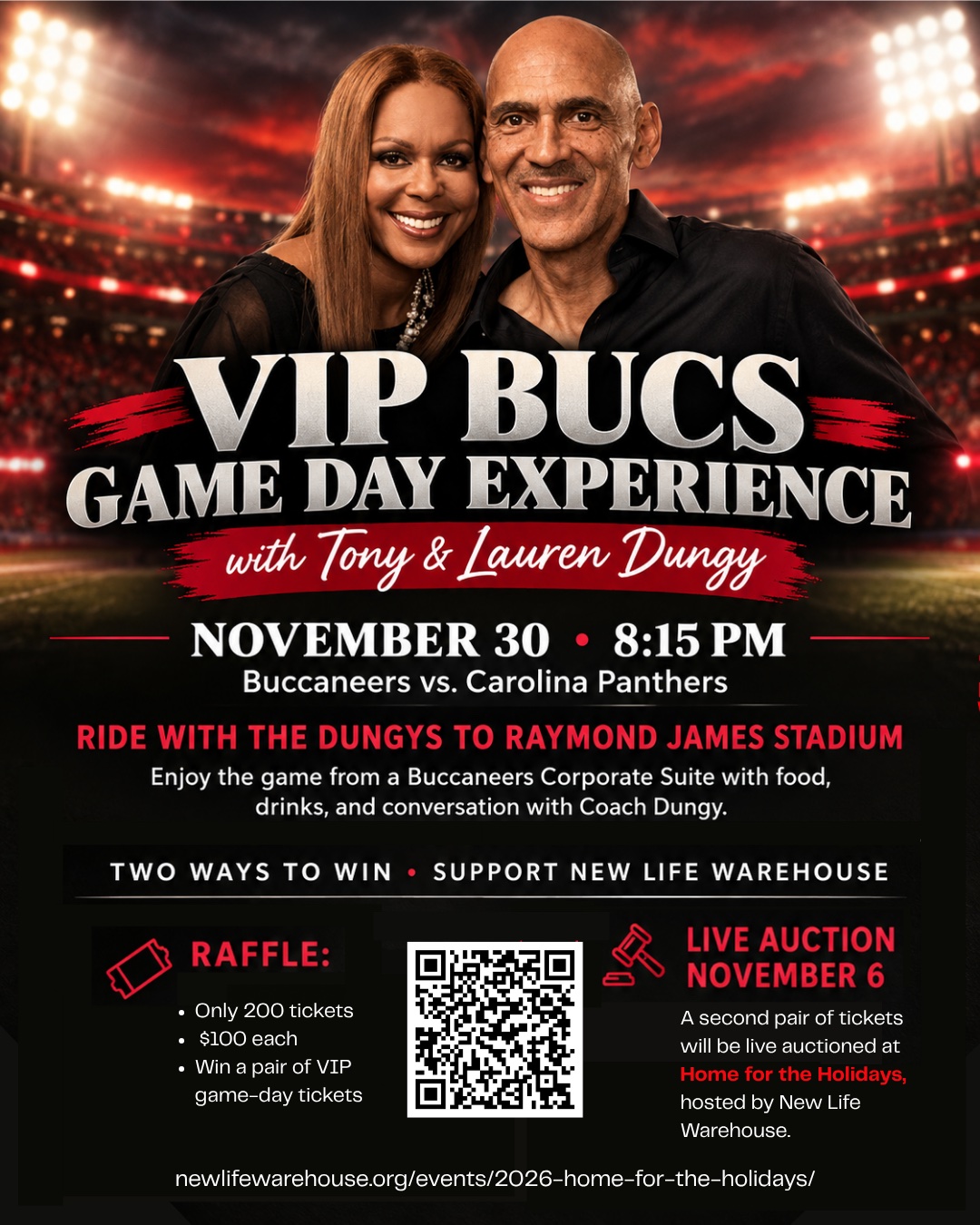 Former Bucs head coach Tony Dungy partners with nonprofit organization, New Life Warehouse — WFTS ABC Action News Tampa