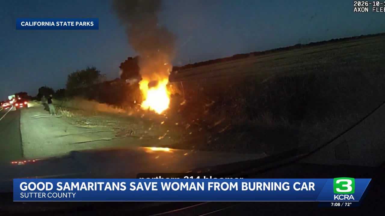 Officers rescue woman from burning car — WESH 2 Orlando, Los Gatos Community news